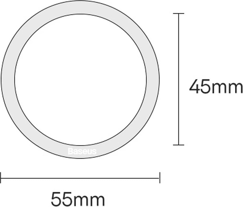Unazë magnetike Baseus Halo Series, 2 copë, për MagSafe, argjendtë
