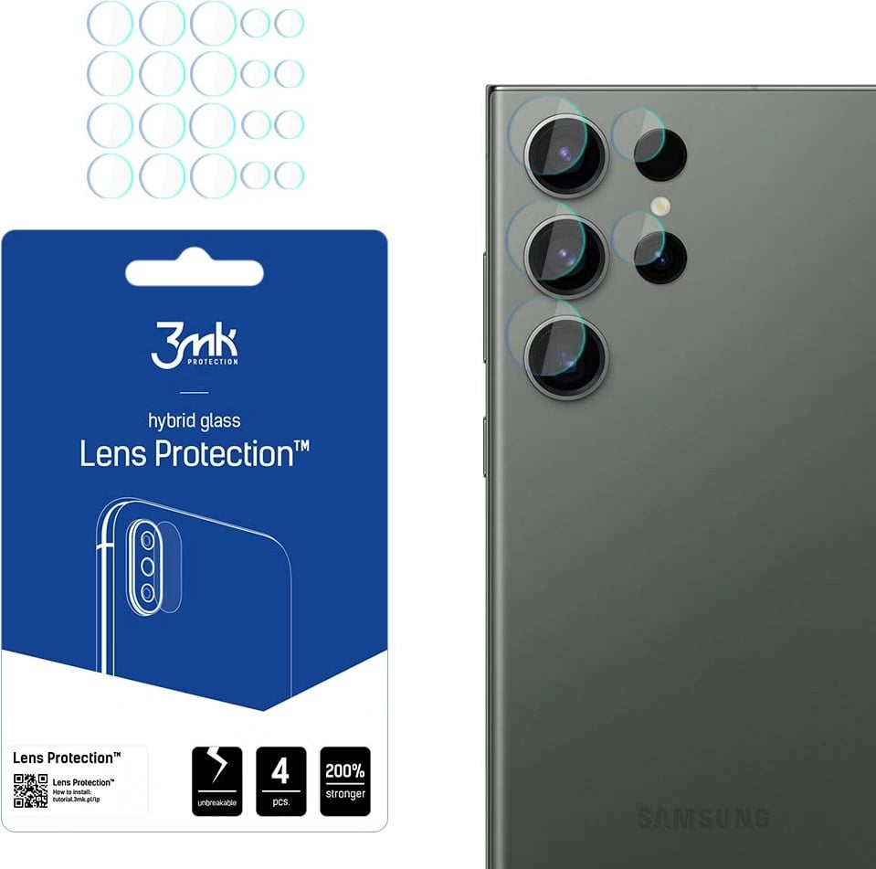 Mbrojtës lente 3mk Protection për Samsung Galaxy S23 Ultra, 4 copë