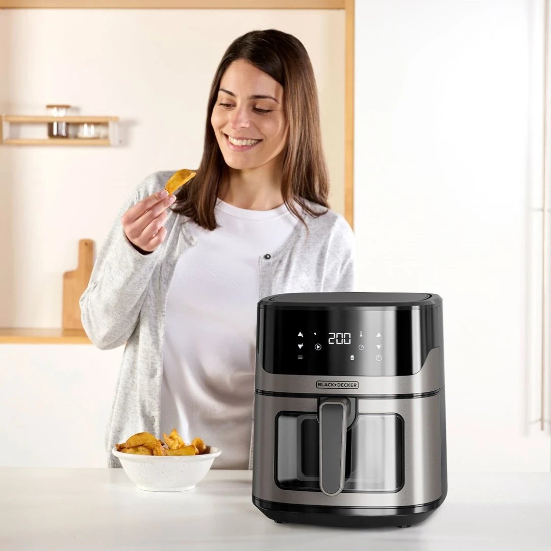 Fryerja e thellë Black+Decker BXAF6500E, ngjyrë argjendi