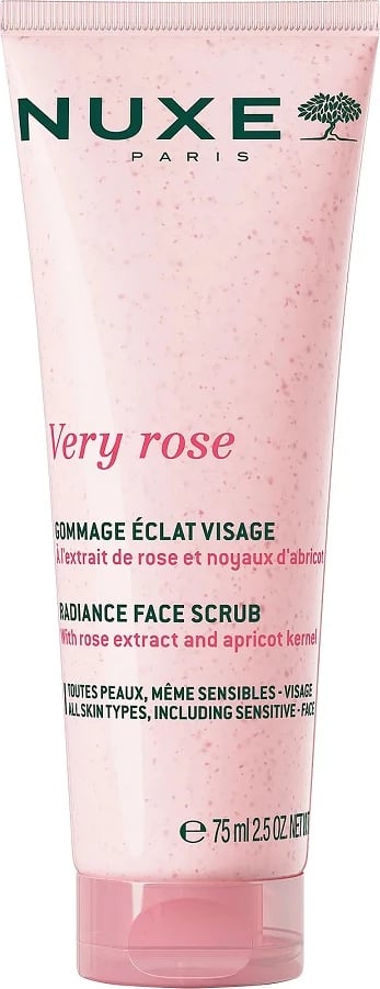 Peeling për fytyrë për femra Nuxe Very Rose Illuminating Exfoliating Peeling, 75ml