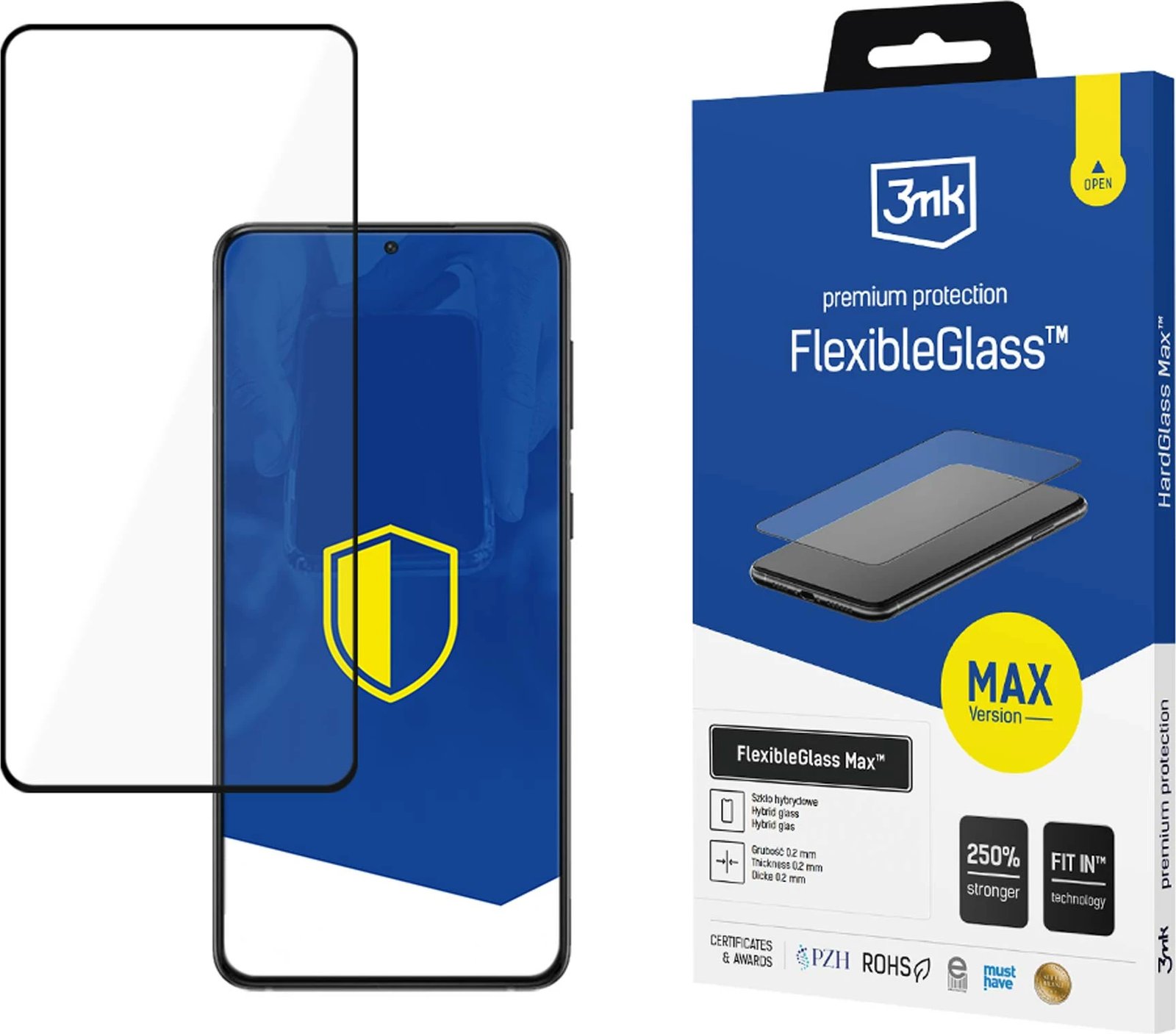 Mbështjellës xhami hibrid 3mk FlexibleGlass Max për Samsung Galaxy S21 FE, Transparent
