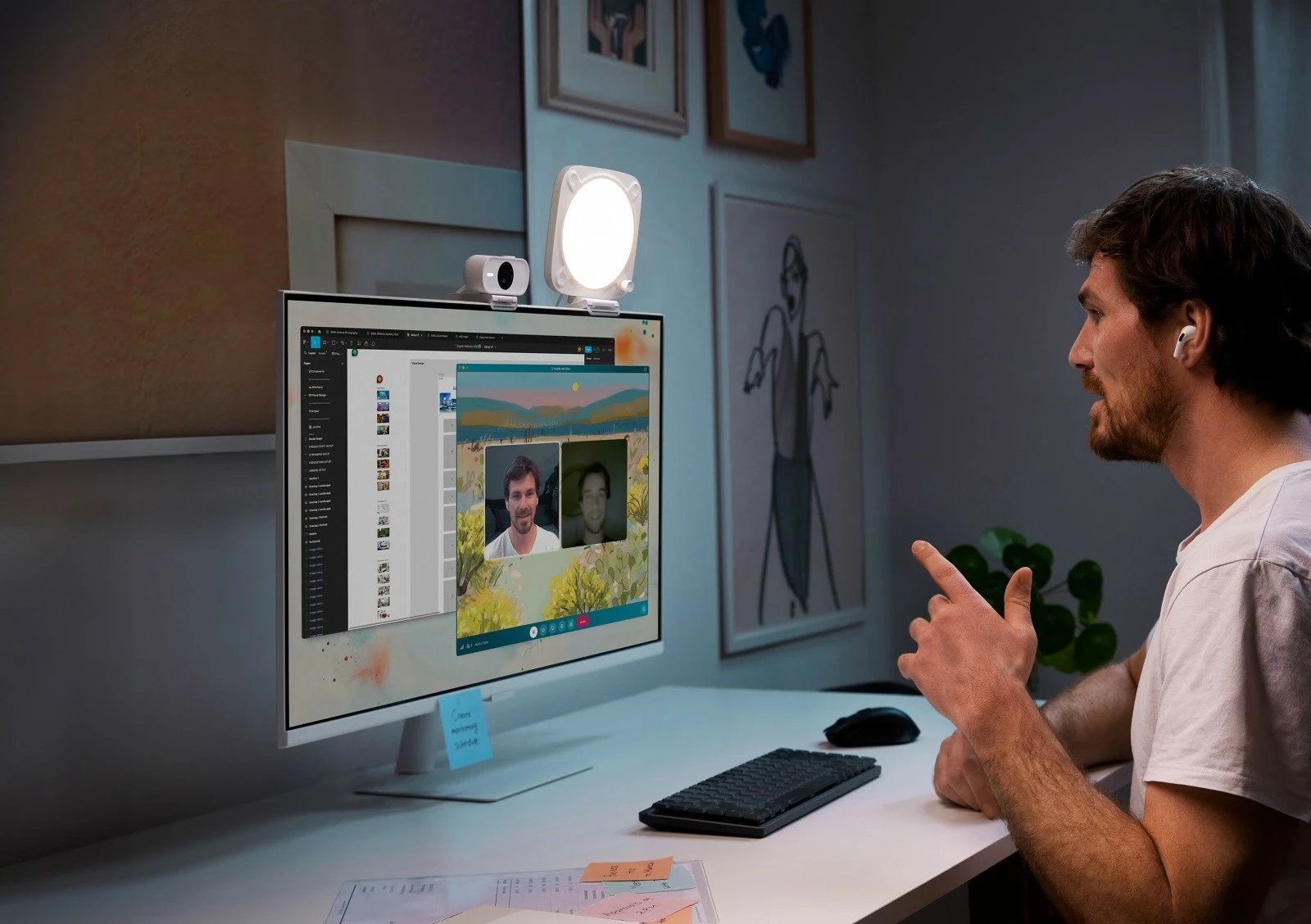 Panel LED Elgato Key Light Neo, për tavolinë, i bardhë