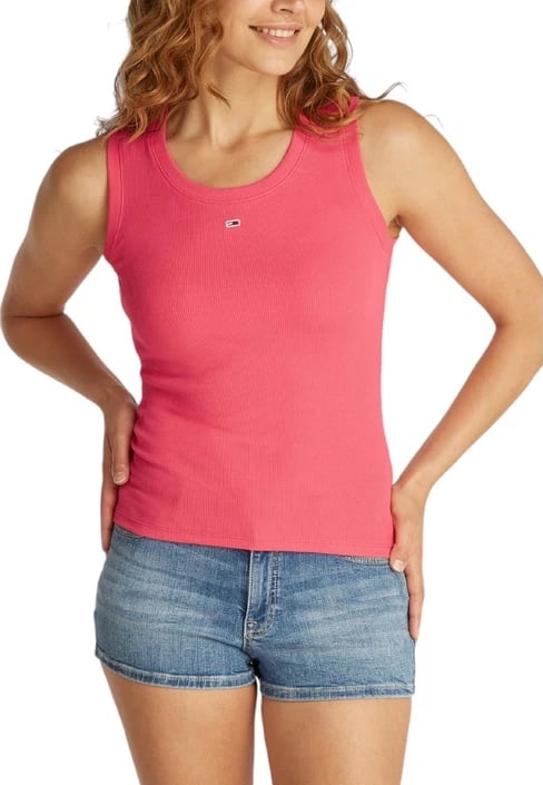 Top për femra Tommy Hilfiger Jeans, coral