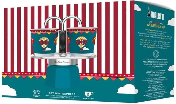 Moka pot Bialetti Mini Express Winter Wonderland, 2 filxhana, Multikolor