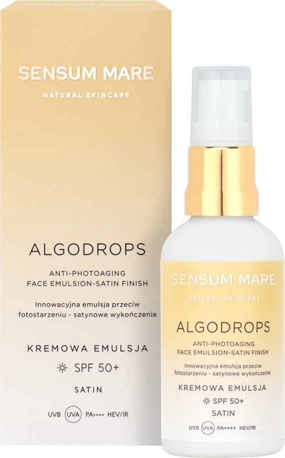 Emulsion mbrojtës krem Sensum Mare Algodrops SPF 50+ për femra, 50ml