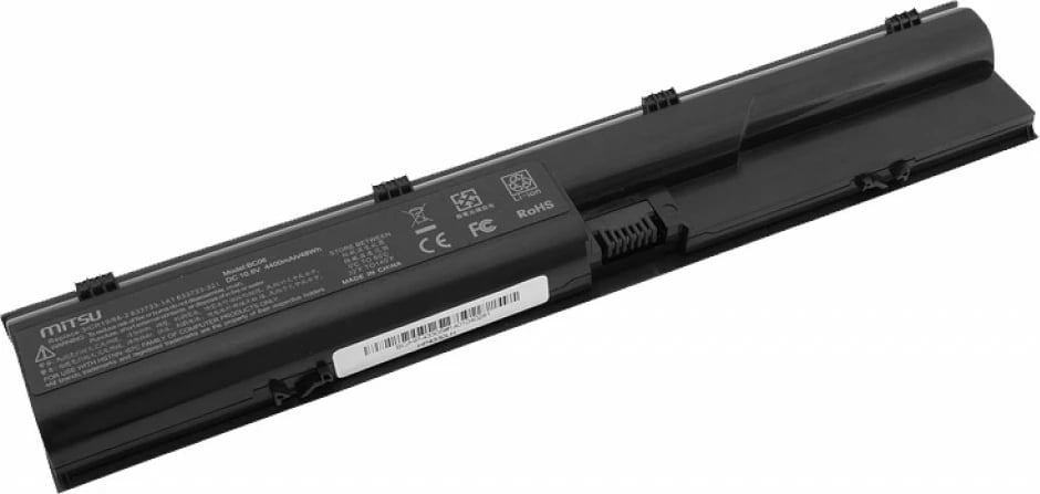 Bateri laptop Mitsu BC/HP-4330S për HP ProBook, 4400 mAh, Li-ion, 6 qeliza, Zezë