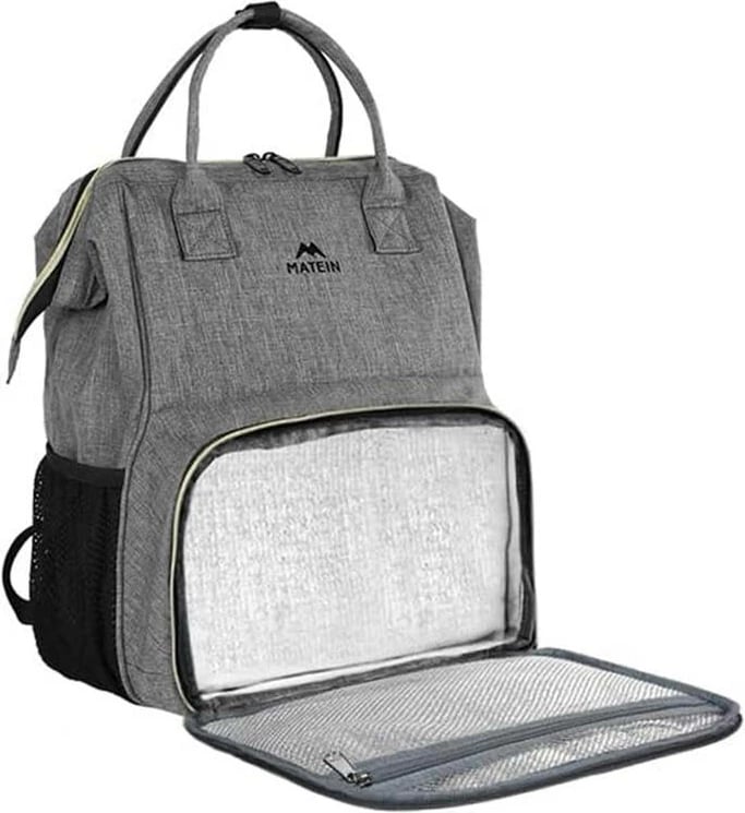 Çantë shpine Matein 1368 për laptop 15.6", me port USB, gri