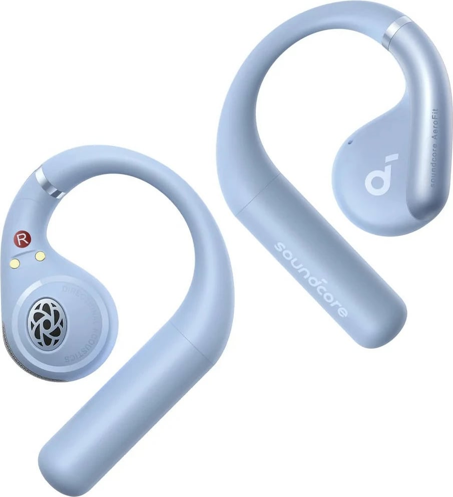 Kufje Anker Soundcore AeroFit, Bluetooth, open-ear, IPX7, blu e çelët