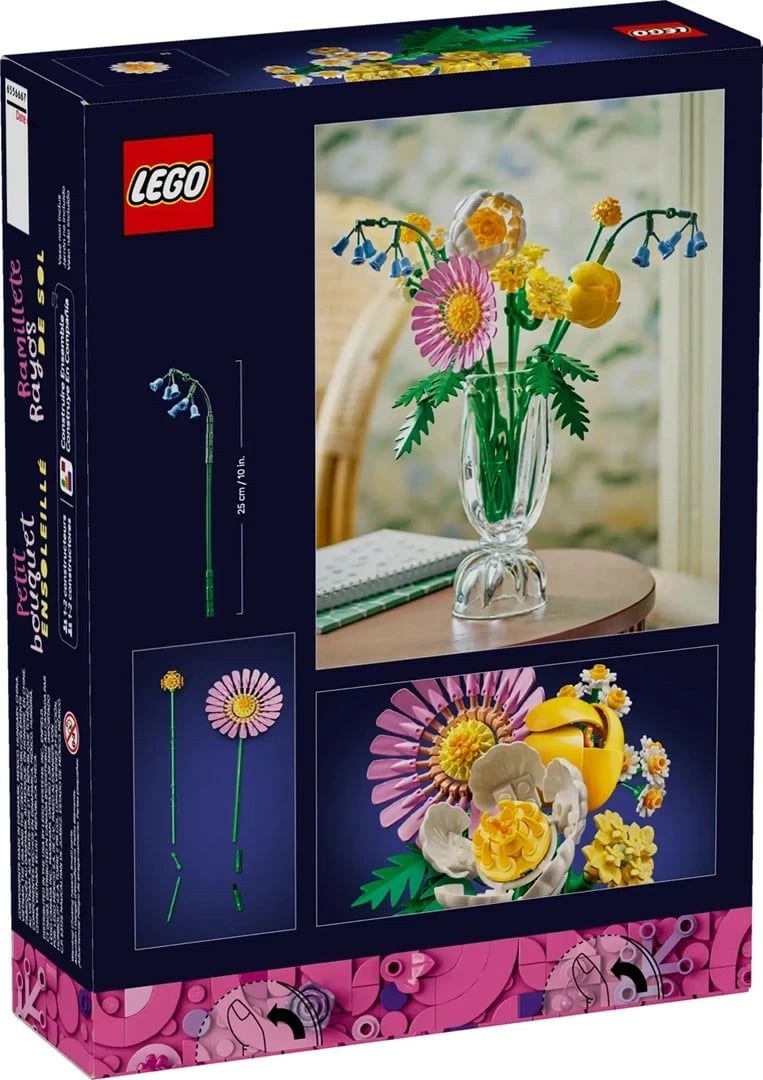 Set LEGO ICONS 10347 Little Sunny Bouquet, 373 pjesë, shumëngjyrëshe