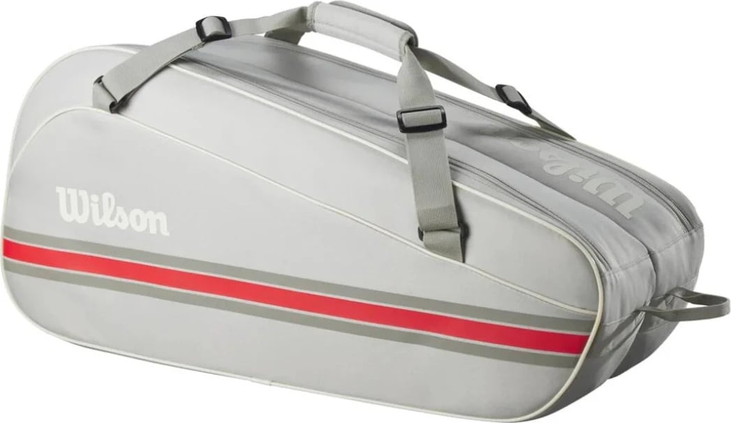 Çantë tenisi Wilson unisex, gri-kuqe
