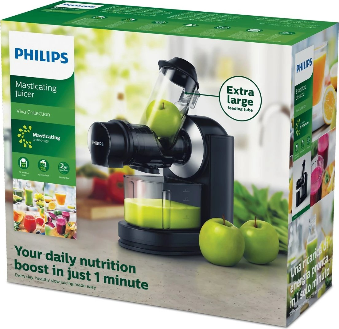 Shtrydhëse frutash Philips Viva Collection HR1889/70, 150 W, e zezë, argjend