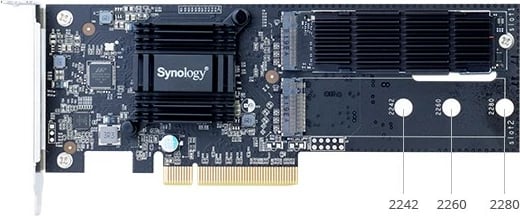 Kartelë zgjerimi Synology M2D18, PCIe, M.2, PCI 2.0, e zezë