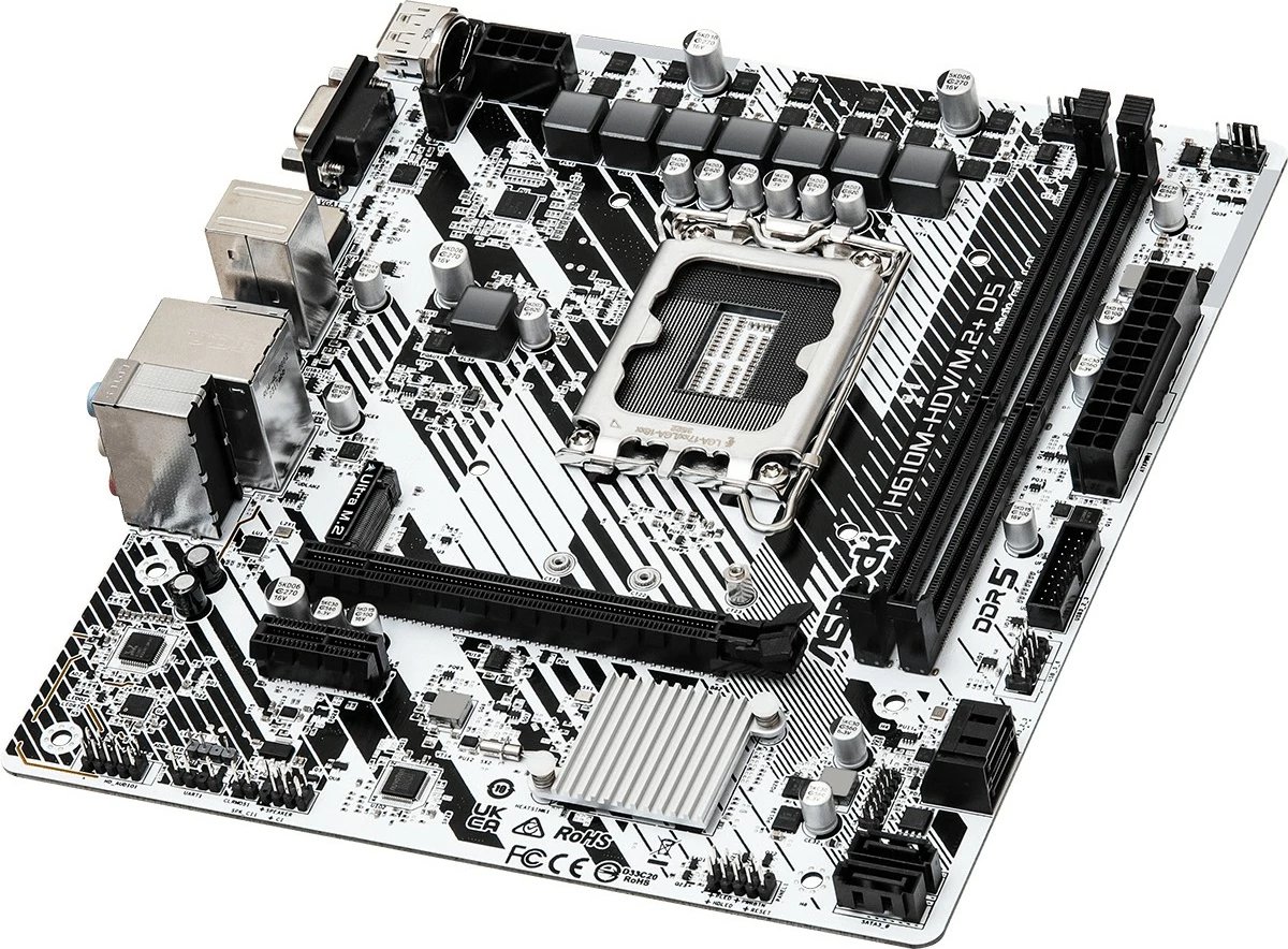 Pllakë amë ASRock H610M-HDV/M.2+ D5, Intel, LGA 1700, DDR5, micro ATX