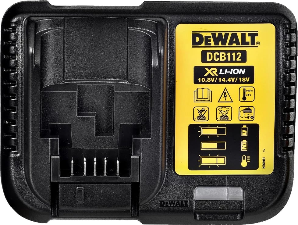 Makine goditëse DeWALT DCF809D2T me bateri 18V, 2Ah, 3200 RPM, zezë/verdhe Makine goditëse DeWALT DCF809D2T me bateri 18V, 2Ah, 3200 RPM, zezë/verdhe