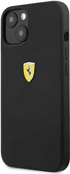 Mbështjellës Ferrari FESSIHCP13MBK për iPhone 13 6.1", silikon, zi