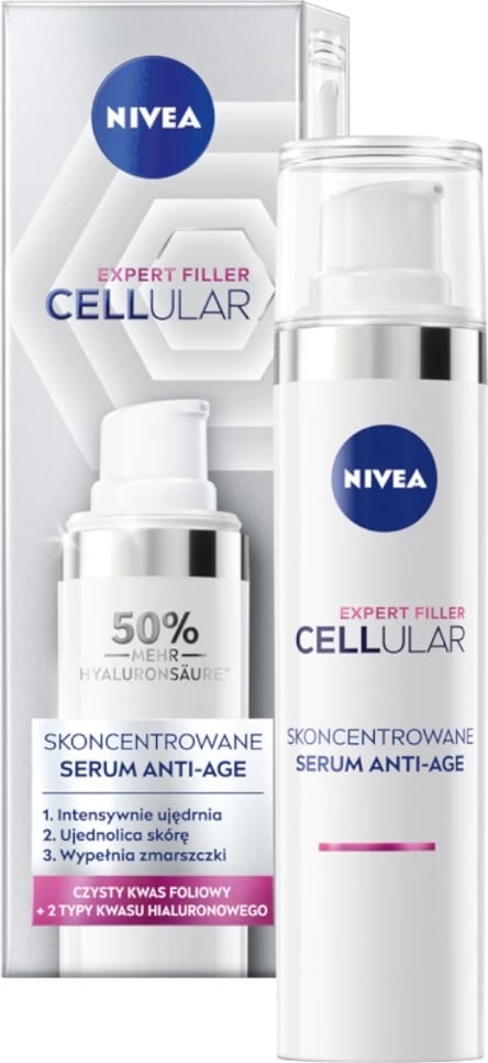 Serum kundër plakjes Nivea Cellular Expert Filler Concentrated për femra, 40ml