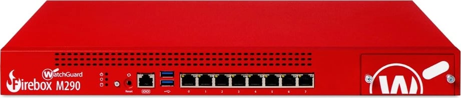 Firewall WatchGuard Firebox M290, 8 porta LAN, 3 vjet suport, e kuqe
