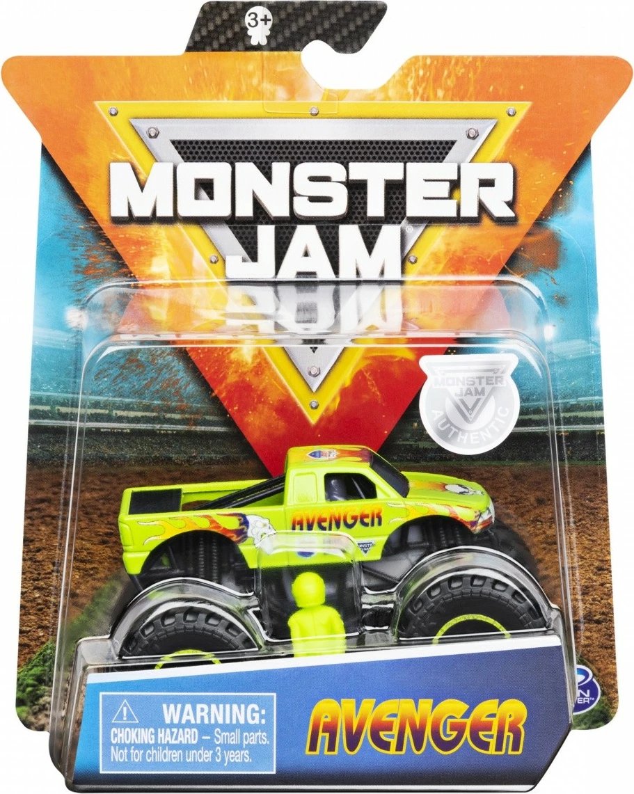 Lodër veturë Monster Jam Spin Master 1:64, metal dhe plastikë, ngjyra të përziera, 1 copë