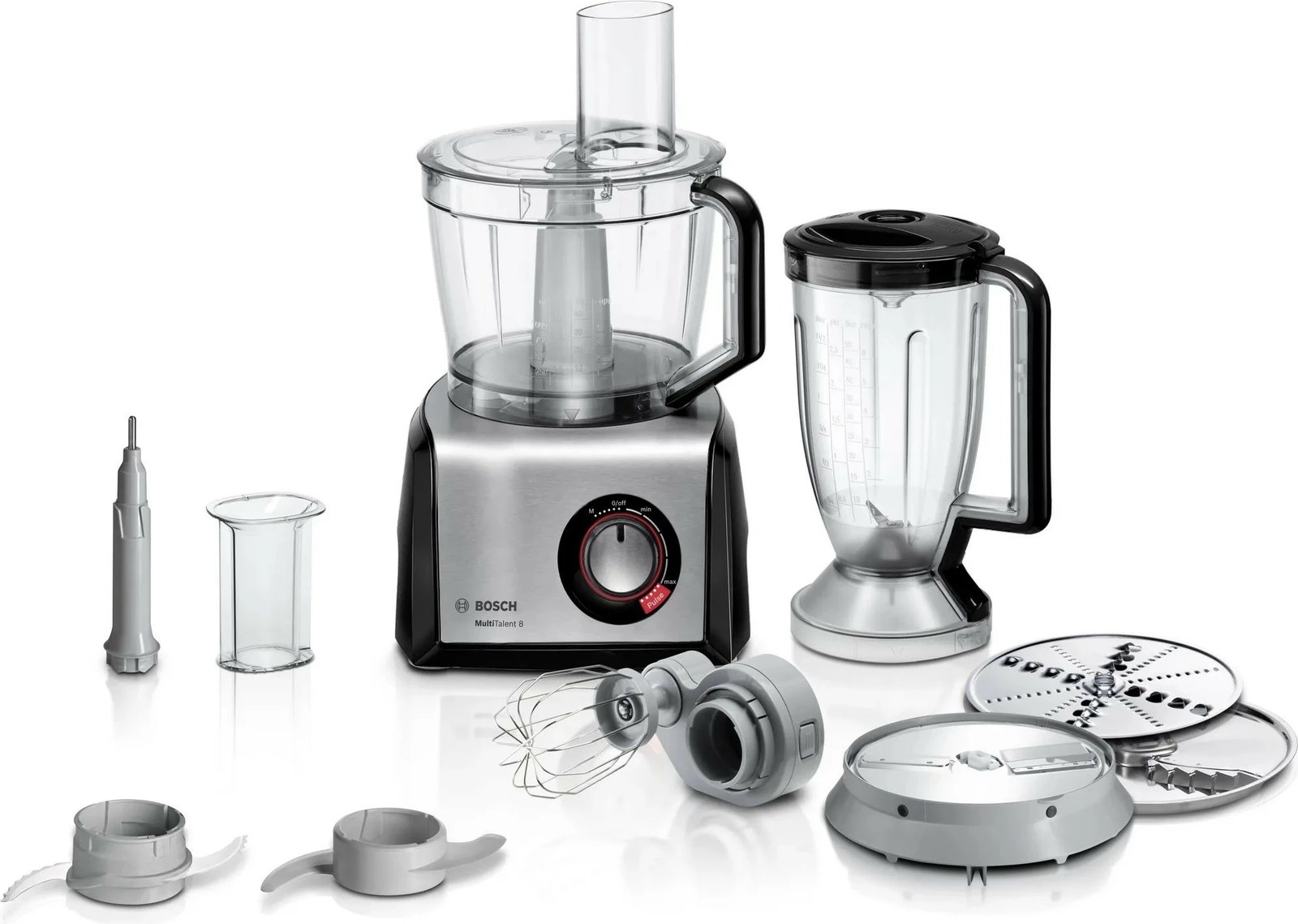 Procesor ushqimi Bosch MC812M814, 3.9 L, 1250 W, i zi, çelik inox