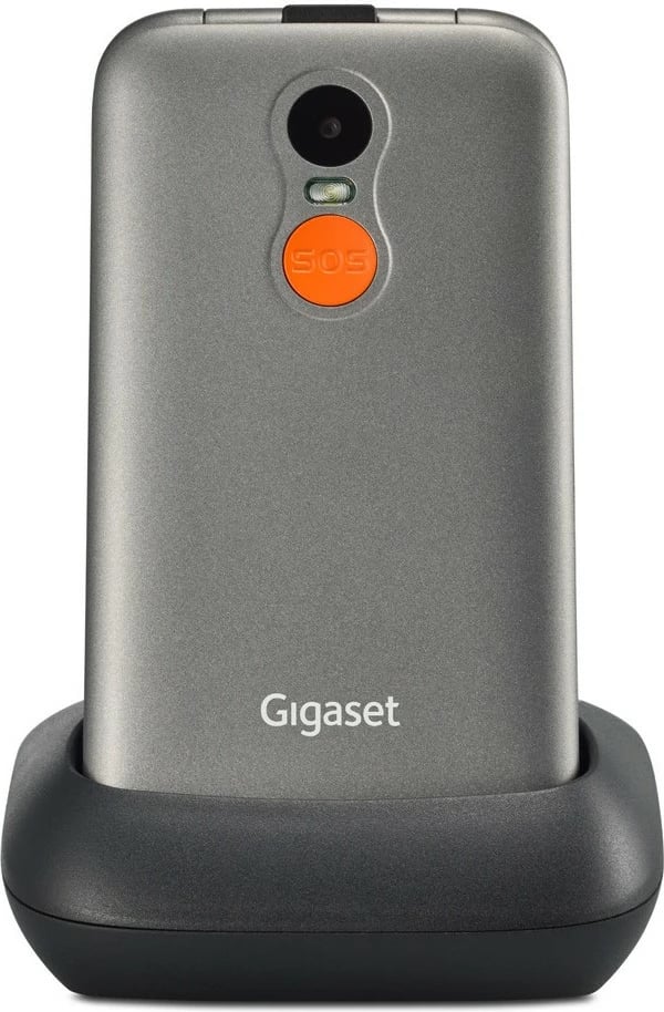 Celular Gigaset GL590, 32MB RAM, 32MB ROM, ekran 2.8 inç, slot MicroSD, titansilber