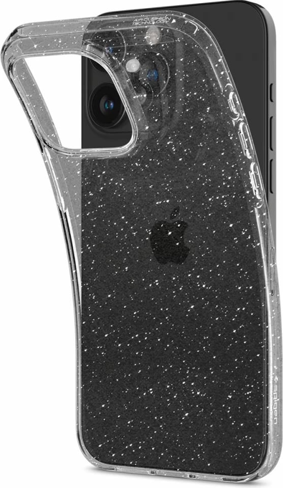 Mbështjellës Spigen Liquid Crystal Glitter për iPhone 15 Pro Max, Transparent me shkëlqim
