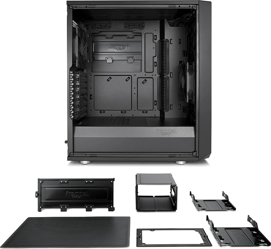 Kasë Fractal Design Meshify C, Midi Tower, PC, ATX, ITX, micro ATX, e zezë Kasë Fractal Design Meshify C, Midi Tower, PC, ATX, ITX, micro ATX, e zezë