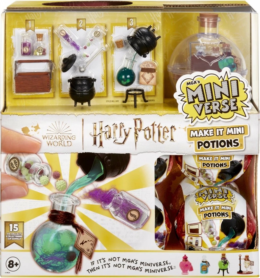 Set figurina Miniverse Harry Potter Make It Mini Potions, MGA, 15 copë