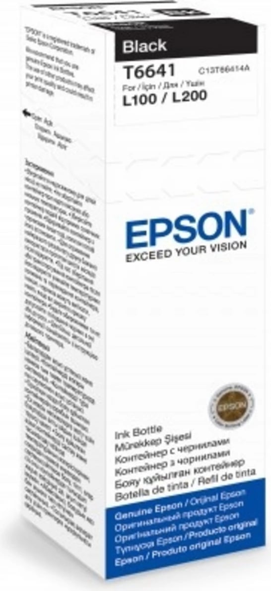 Bojë printeri, Epson, T6641 C13T66414A, 70 ml, rendiment deri 4000 faqe, standard, e zezë