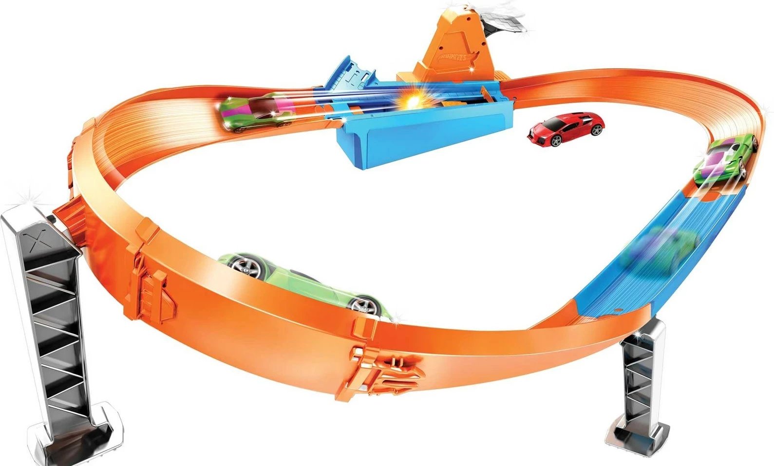 Set lojërash Hot Wheels Action Rapid Raceway Champion, MATTEL, Portokalli
