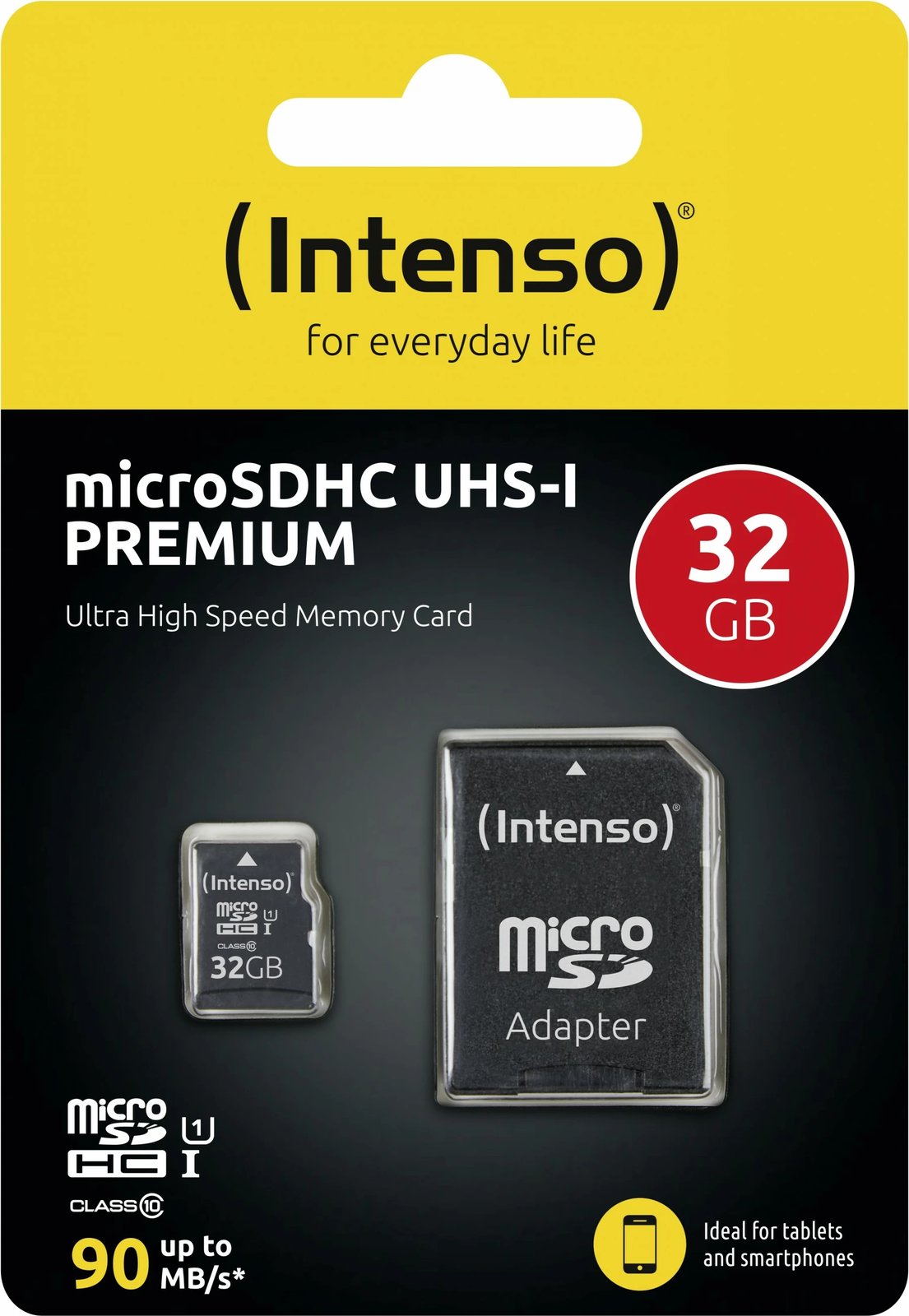 Kartelë MicroSDHC Intenso 32GB, Class 10, UHS-I, 90 MB/s