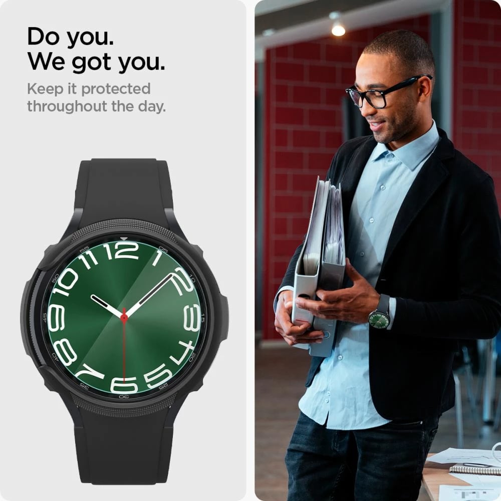 Xham i temperuar Spigen Glas.tR EZ Fit për Samsung Galaxy Watch 6 Classic 47mm, 2 copë
