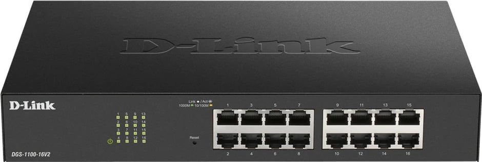 Switch D-Link DGS-1100-16V2, Managed, L2, Gigabit Ethernet, Rack mounting