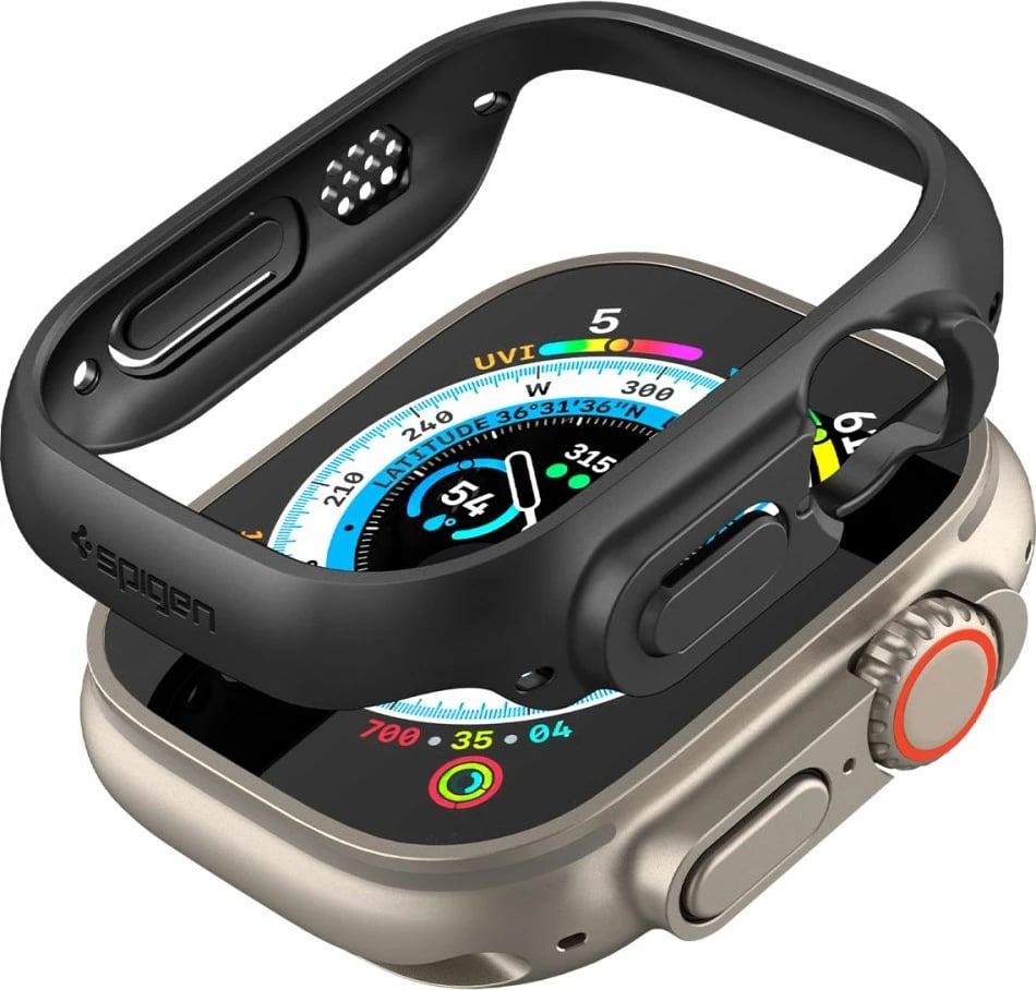 Mbështjellës Spigen Thin Fit për Apple Watch Ultra 49mm, Zi