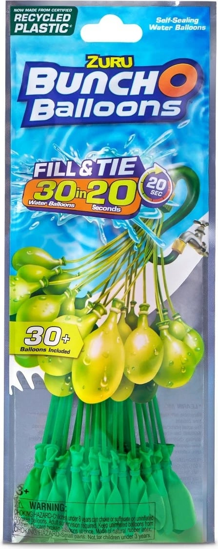 Tullumbaca uji ZURU Bunch O Balloons, 30+ copë, Multikolor