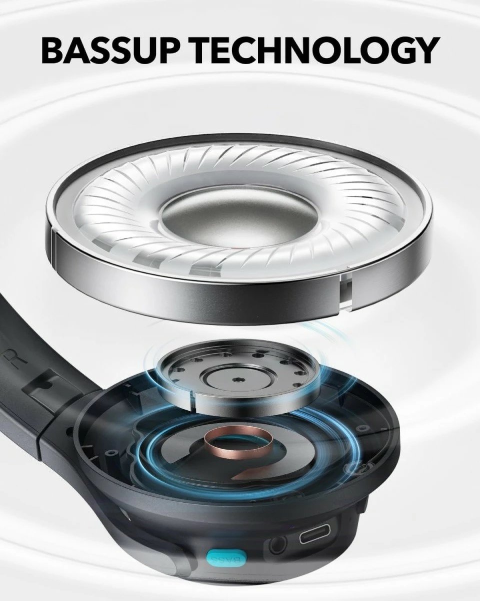 Kufje over-ear Anker Soundcore Q11i, Bluetooth 5.3, 60 orë bateri, Gri e errët