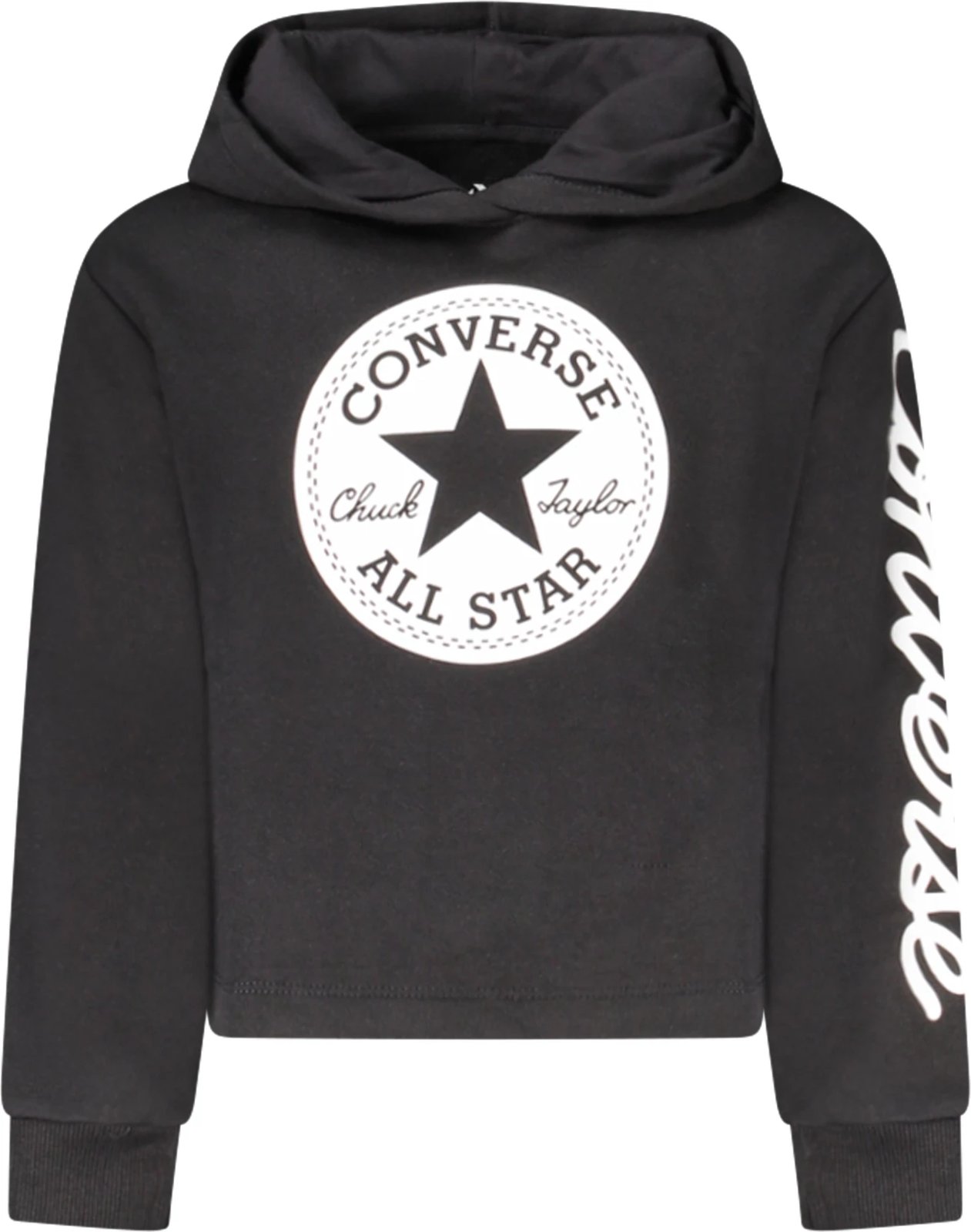 Duks për vajza Converse Zip-Up, e zezë