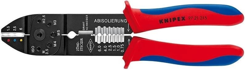 Vegël krimpimi Knipex 97 21 215, Plastik, e Kuqe