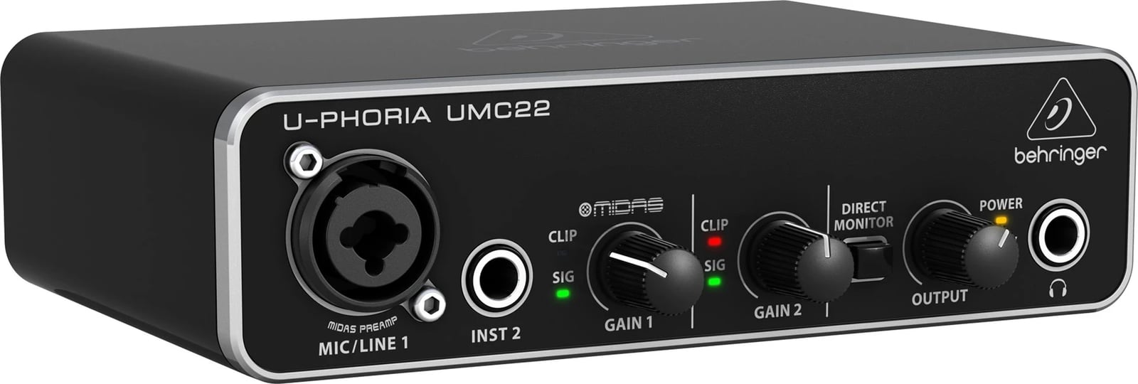 Audio interface Behringer UMC22, e zezë Audio interface Behringer UMC22, e zezë