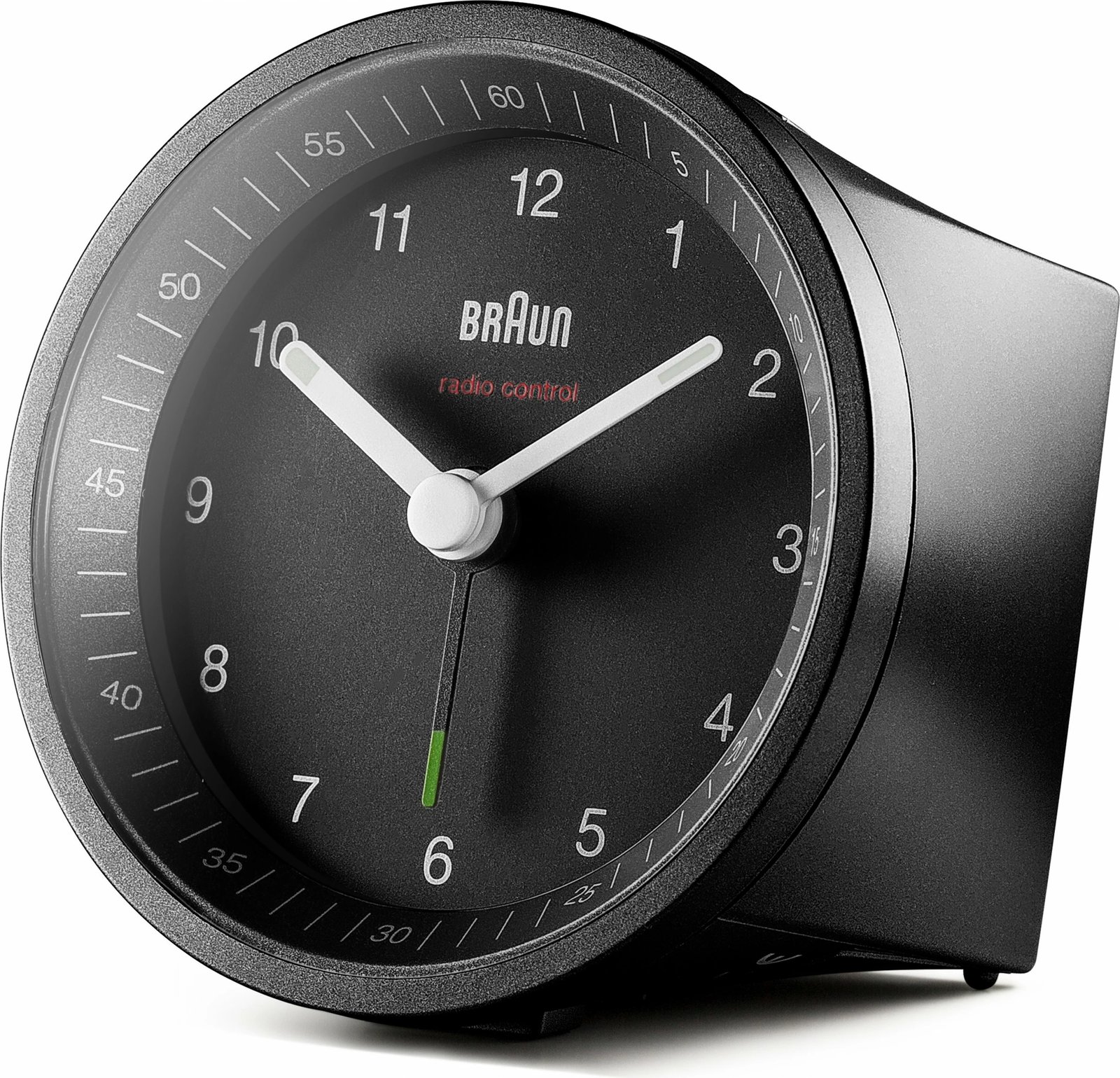 Alarm Braun BC07, quartz, analog, zi, backlight verdhë