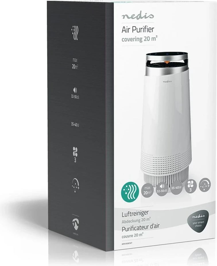 Pastrues ajri Nedis AIPU100CWT, 20 m², 50 dB, 35 W, Bardhë