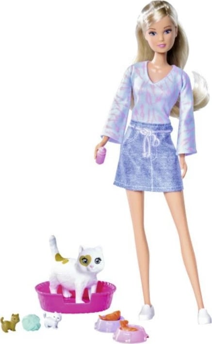 Set lodrash Steffi Love Simba 105733651 me kukull, mace shtatzënë dhe 2 kotele, me aksesorë