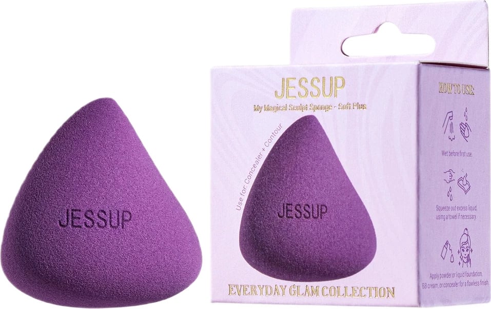 Sfungjer për grim JESSUP My Magical Sculpt Makeup Sponge Blending Sponge Soft Plus SP015 për femra, 1 copë