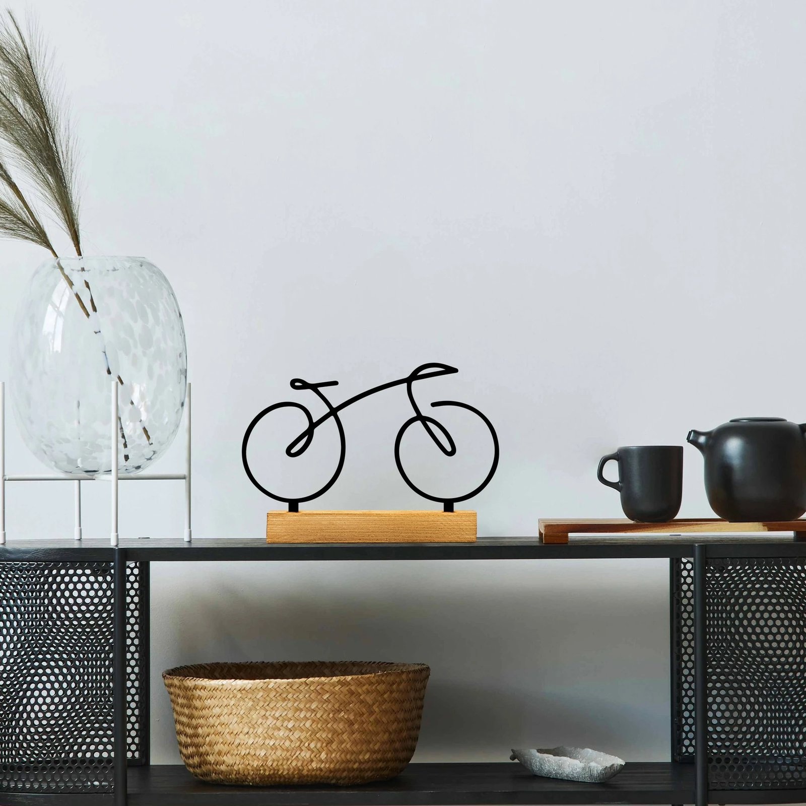 Objekt dekorativ Aberto Design, Velo, i zi, dru & metal