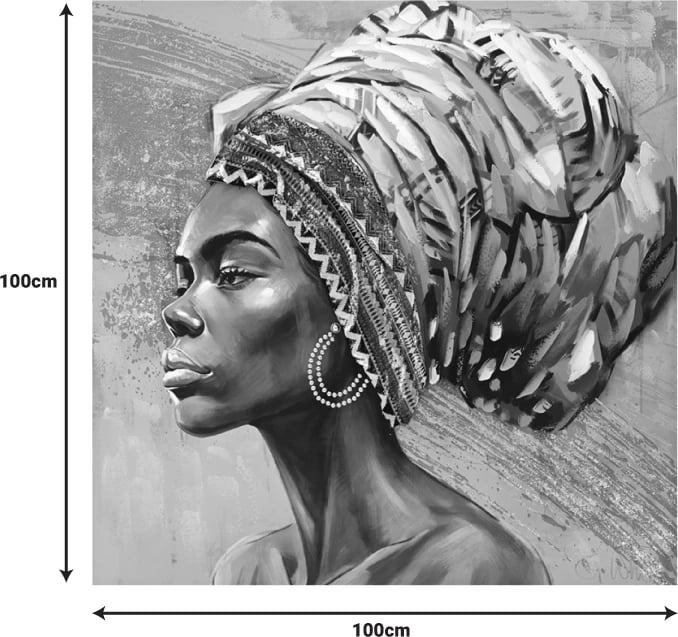 Pikturë kanavacë Africana I, shumëngjyrëshe, 100x3x100cm