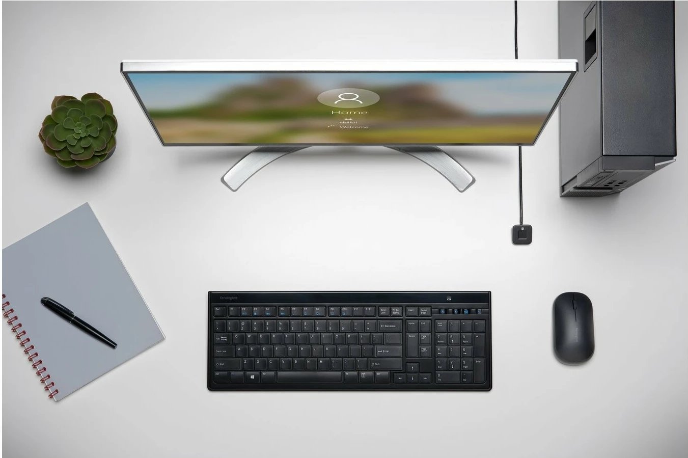 Çelës gjurmë gishti Kensington VeriMark Desktop, USB, i zi