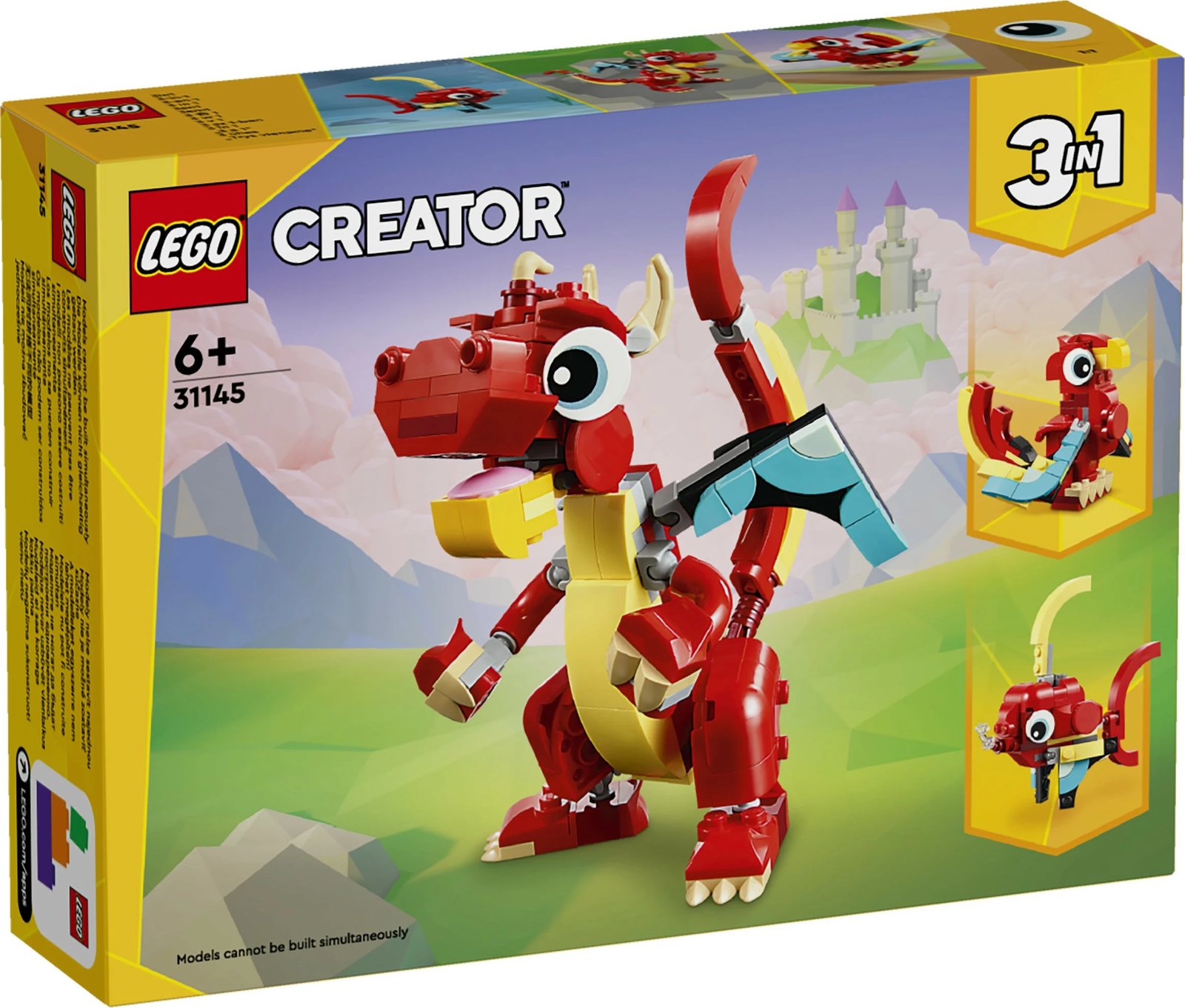 Set ndërtimi LEGO Red Dragon, 149 pjesë, shumëngjyrësh