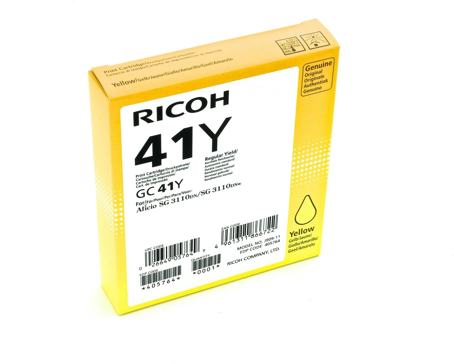 Toner Ricoh GC41Y, ngjyrë e verdhë, standard, për SG 3110DN/SG 3110DWN