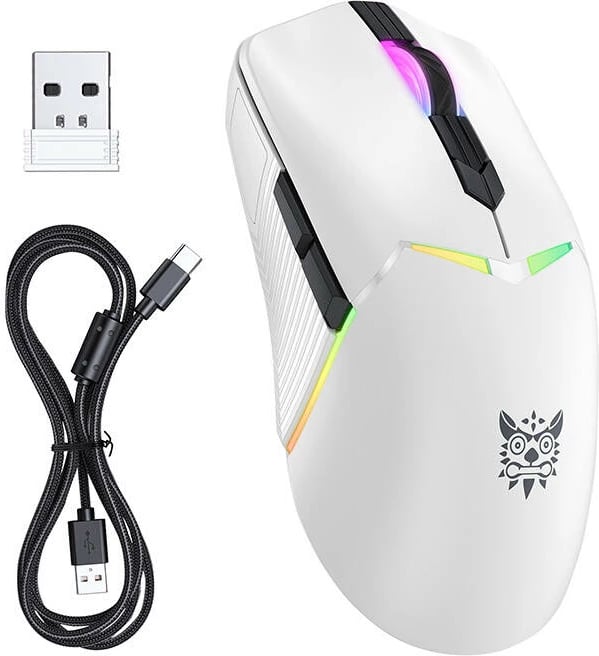 Maus gaming ONIKUMA CW928, wireless, RGB, i bardhë