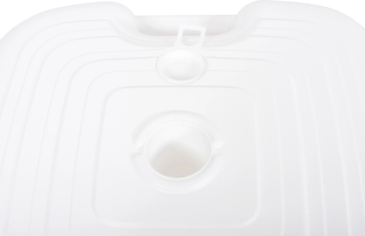 Bazë plastike për ombrellë me dorezë SOLBAS FH6112.01 ngjyrë bardhë - për shtyllë 20/38mm 45x11Hcm