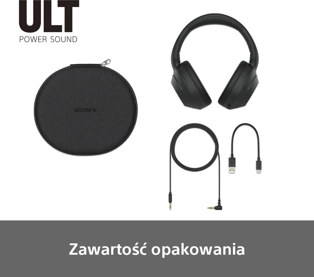 Kufje Sony ULT Wear, me anulim zhurme aktiv, ngjyrë e zezë